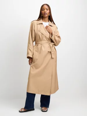 Exact Women's Natural Oversized Trench Coat
