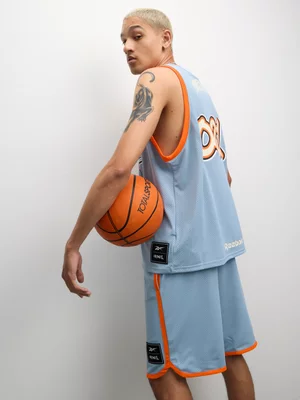 Reebok Men's Basketball Upgrade Blue Mesh Shorts