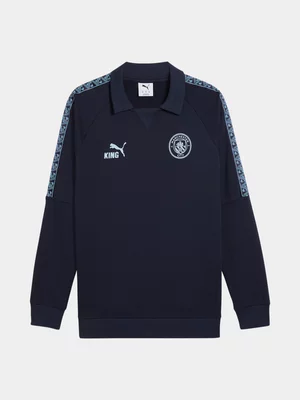 Puma Mens Manchester City King Navy Drill Top