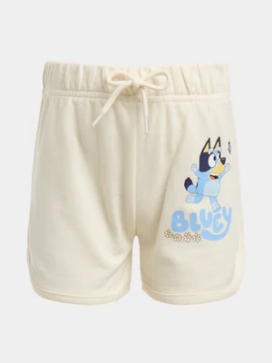 Jet Younger Girls Cream Bluey Knit Shorts