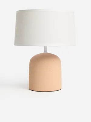 Jet Home Cylinder Terracotta Bedside Lamp
