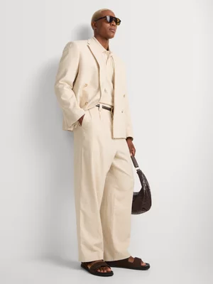 Markham Men's Relaxed Boxy Fit Natural Trouser