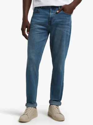 Exact Men's Mid Wash Straight Leg Jeans