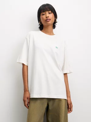 adidas Originals Women's Tennis Boyfriend White T-shirt