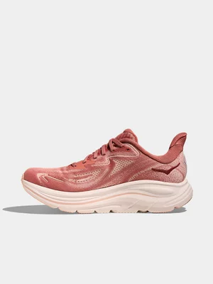 Hoka Womens Clifton 10 Blush/Rose Latte Running Shoes 