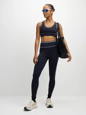 TS Womens Fine Line Black Sports Bra
