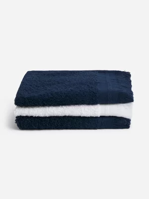 Jet Home Navy Fringe Guest Towel Set