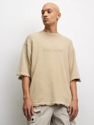 Anatomy Men's Over Dyed Pocket Ecru T-shirt