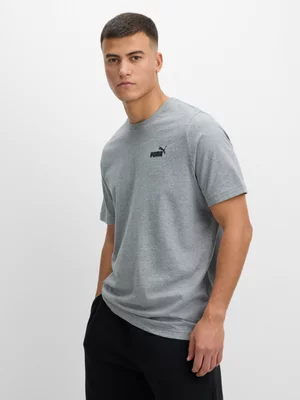 Puma Mens Essential Small No.1 Logo Medium Grey Tee