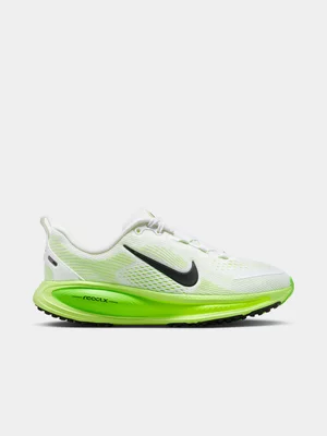 Nike Junior Grade-School Vomero 18 White/Lime/Black Running Shoes 