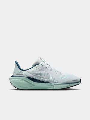 Nike Junior Grade-School Pegasus 41 Grey/Aqua Running Shoes 