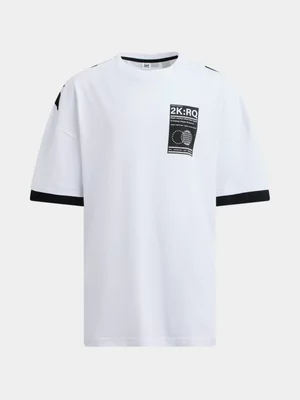 Jet Older Boys White And Black Text Print Fashion T-shirt