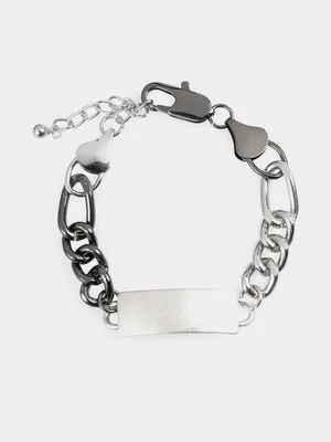 Redbat Unisex Gunmetal Stainless Steel Bracelet