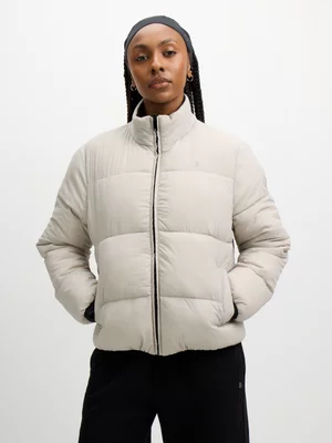 TS Womens Reversible Black/Stone Puffer Jacket