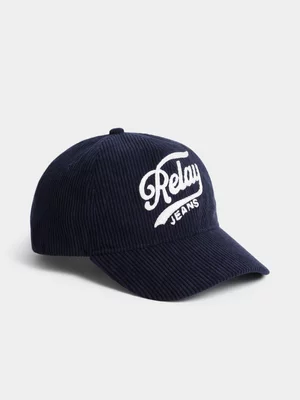 Relay Jeans Men's Cord Dad Navy Peak  Cap 
