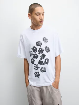 Anatomy Women;s 3d Logo Graphic White T-shirt