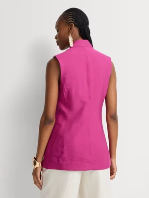 Slim Waist Covered Buttons Waistcoat