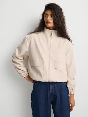 Funnel Neck Bomber Jacket