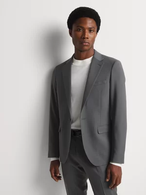 Markham Men's Skinny Fit Twill Weave Grey Suit Jacket