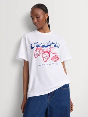 C'est La Vie Oversized Graphic T-Shirt