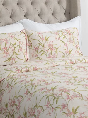 Grace Lily Floral Duvet Cover 200TC Pink