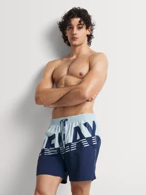 Relay Jeans Men's Enlarged Relay Branded Navy/Blue Swimshort