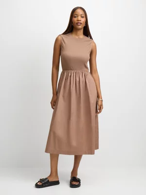 Exact Women's Beige Combo Dress