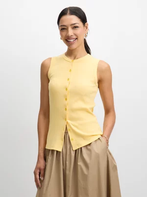 Jet Women’s Yellow Rib Vest Waistcoat