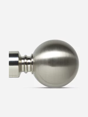 32mm Solid Ball Finial Brushed Silver
