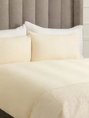 Sheraton Bisou Embroidered Duvet Cover Set 300 Thead Count Ivory