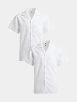 Jet Unisex White 2 Pack Gladneck School Shirt