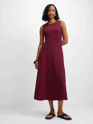Exact Women's Burgundy Trapeze Dress 