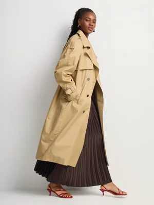 Cotton Blend Trench Coat
