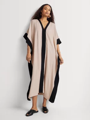 Volume Tipped Kaftan Dress