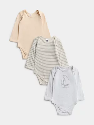 Jet Baby Unisex 3 Pack Momma Cub Bodyvests