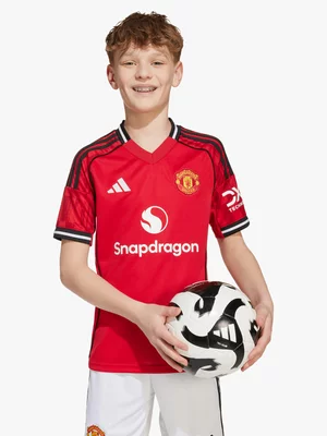 adidas Youth Manchester United Home 25/26 Red Stadium Jersey