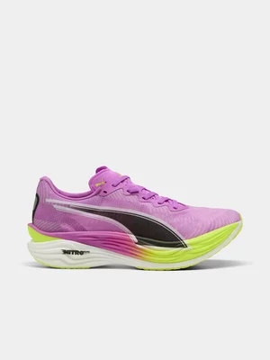 Puma Mens Deviate Nitro Elite 3 Fire Purple/Yellow Running Shoes 