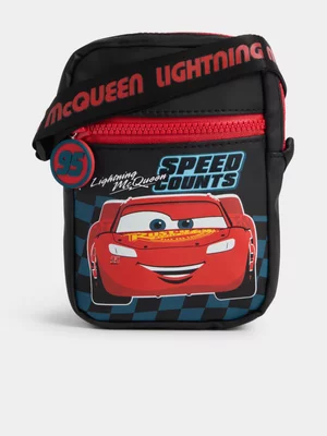 Jet Younger Boys Black Cars Sling Bag