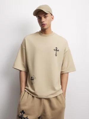 The FIX Men's Stone Gothic Cross Top