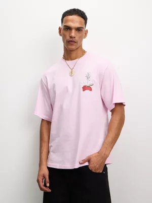 Redbat Men's Worldwide Graphic Pink T-Shirt