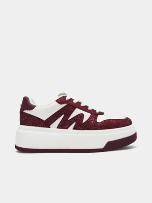 Women's Steve Madden Red & White DYNAMO Sneakers