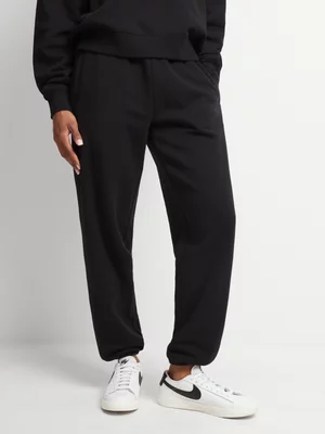 TS Womens Dynamic Fleece Black Oversized Jogger
