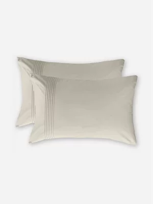 Volpes Astoria Egyptian Cotton 300tc Natural Pillowcase Pair