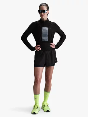 Nike Womens Swift Dri-Fit 2-In-1 Black/Reflective Silver Shorts