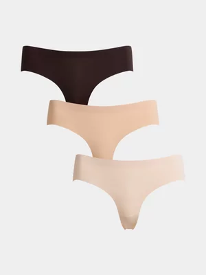 Jet Women’s 3 Pack Nude Chocolate Bonded Bikini