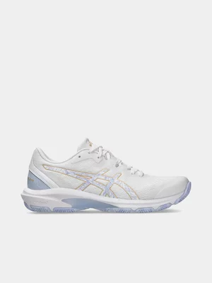 Asics Womens Gel-Netburner Shield FF White/Blue Fade Netball Shoes 