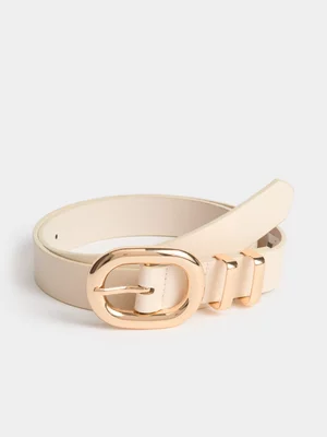 Exact Women's Natural & Gold Belt