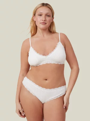 Women's Cotton On Organic Cotton Lace Triangle Padded Bralette