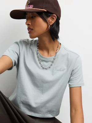 Redbat Classics Women's Core Grey Crop T-Shirt 