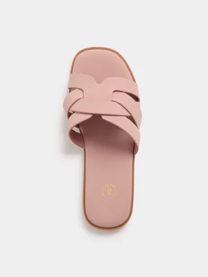 Girls Cross Over Slip-On Sandals